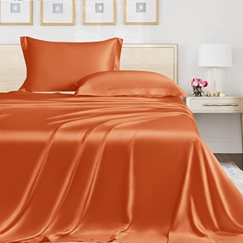 Linenwalas 100% Natural Bamboo Only Fitted Sheet With Secure Elastic Deep Pocket - Softest Cool Bedding Perfect for Skincare -(Double, Bahamas Blue)