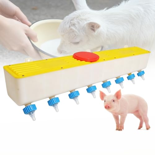 Cubo de leche para ganado de 80 cm con 8 tetinas de pared 2