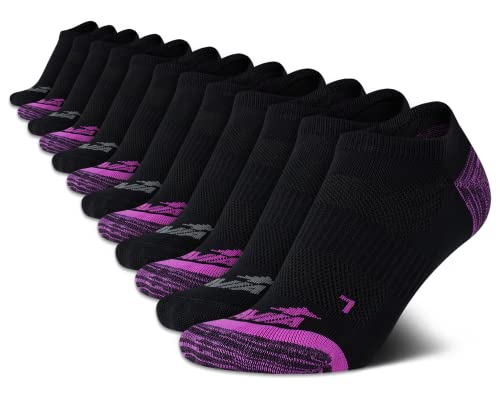 Image of Avia Womens No Show Socks - 12 Pack Soft Stretch Moisture Wicking Athletic Low Cut Socks for Women (Size 4-9, Extended: 9-12)