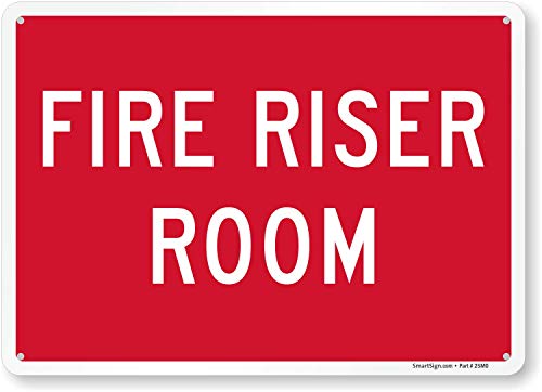 "Fire Riser Room" Sign By SmartSign | 10" x 14" Aluminum