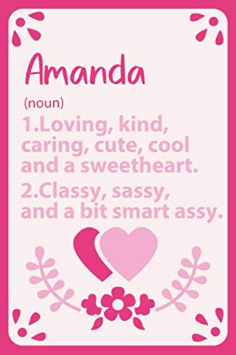Amanda Definition Personalized Name: Notebook for Amanda a Gift For Lovers/Girlfriend/Boyfriend/Friends, Lined Notebook / Journal Gift, 114 Pages, 6x9, Soft Cover, Matte Finish