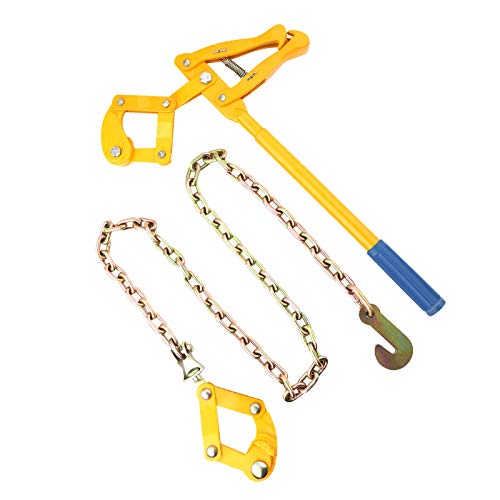 Heavy Duty Chain Strainer, Farm Agriculture Pasture Fence Chain Wire Tensioner Strainer, Fencing Repair Wire Pulling Tool with 1.2m Chain, Robust Carbon Steel Chain Tensioning Tool Kit