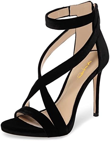 XYD Women Crisscross Ankle Strap Sandals Open Toe Stiletto Heels ...