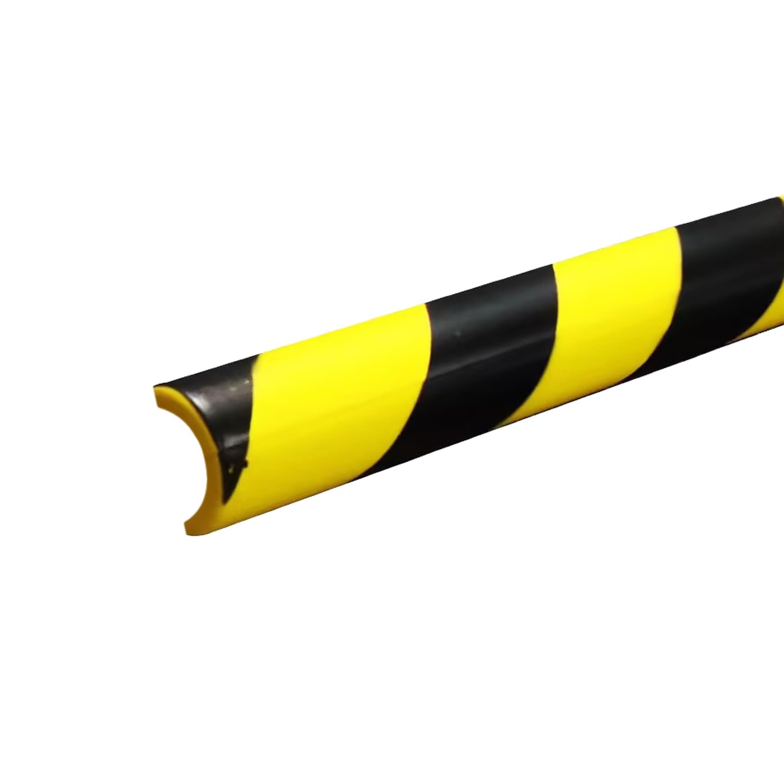 Protector De Borde De Espuma De 39", Protector De Parachoques Redondo Autoadhesivo De Alta Visibilidad con Franjas Negras Y Amarillas, Acolchado De Borde De Seguridad Industrial(Semicircle,2PCS)