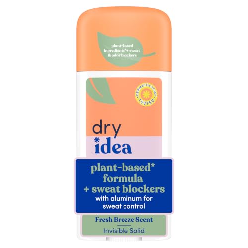 Image of Dry Idea Plant Based Antiperspirant with Aluminum Sweat Blockers Invisible Solid Deodorant for Women - Fresh Breeze Scent, 72Hr Sweat & Odor Control for Sensitive Skin, 2.6 Ounce (Pack of 12)