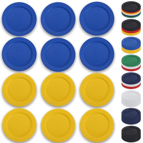 Berglander Kunststoff teller Set 12 Stück 25cm, mehrweg flache Speiseteller, Salatteller, Nudelschalen, Geschirrset leicht zu transportieren für Zuhause, Garten, Picknick, Camping, Outdoor