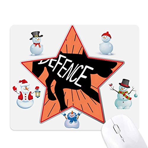 Tapis de souris Noël imprimé famille bonhomme de neige et étoiles pour optimiser la glisse