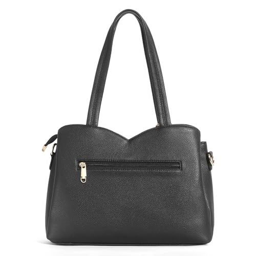 Image of Gold Rose Women's Vegan Leather Handbag - Stylish Shoulder and Crossbody Bag for Women | Multi-Compartment Office, Party and Daily Use Purse