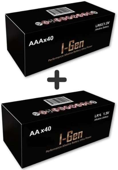 I-Gen A173 Ultra Alkalin 40'lı Paket LR03 1.5V AAA İnce Kalem Pil + 40'lı Paket LR6 1.5V AA Kalem Pil - Görsel 2