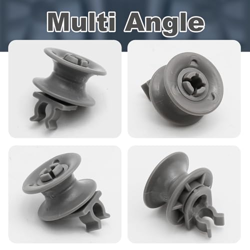 4581DD3002A Dishwasher Upper Rack Wheels 8 Pcs Dishrack Roller and Axle Assembly Replacement for LG Dishwasher Replaces 4581DD9001B, AP4437685,1266813