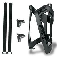 SKS GERMANY ANYWHERE TOPCAGE Flaschenhalter für Fahrräder (Fahrradzubehör mit flexiblem Befestigungssystem für Rahmen ohne Bohrungen, gummierte Klettverschlüsse), schwarz