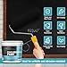 Chalkboard Paint Black Chalk Board Paint for Wood, Metal, Glass, Wall, Plaster Boards Sign, Frame, Interior/Exterior, All-in-One Primer & Top Coat, Black Matte, Acrylic, 35oz Cover 130 sf with Tools kit