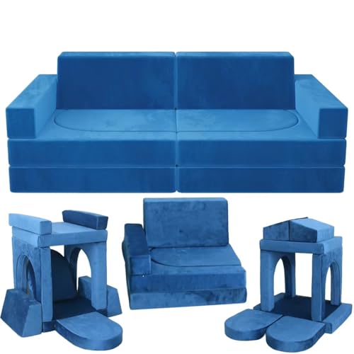 10Pcs Modular Kids Play Couch and Fort Set