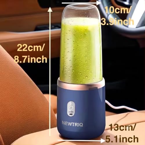 Image of Portable Blender Electric Juicers Fruit Mixers USB Rechargeable Smoothie Mini Personal Juicer 6 Blades 3Gears With 1500 Mah Rechargeable Battery-Smoothie Food Blender D1