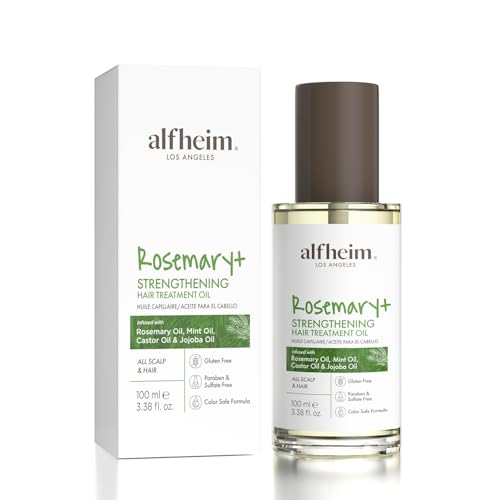 Rosemary+ Pre-Wash Hair Treatment Oil | Botanical Blend with Castor & Grape Seed Oils | Scalp Nourishment & Hair Protection | Lightweight, Non-Greasy | For Dry Scalp, Thinning Hair & Breakage | 100ml