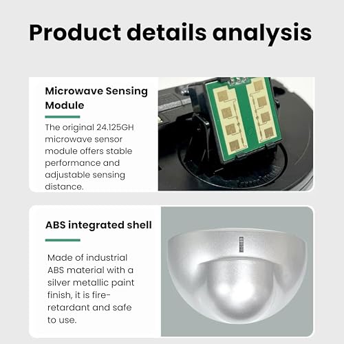 Image of Dewire 24.125 Ghz Microwave Sensor, Automatic Door Radar Sensor, Human Motion Detection for Doors, ATM Malls
