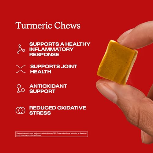 Humann Turmeric Chews Supplement – Clinically Studied High Absorption Curcumin Complex - Orange Citrus Flavor – from SuperBeets Makers – Joint Health – 30 Count