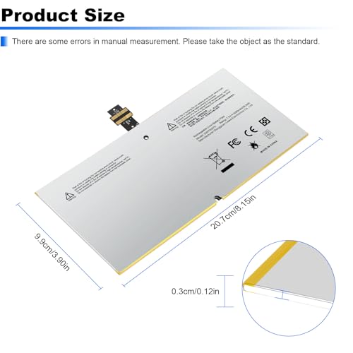 Image of ASUNCELL G3HTA027H DYNR01 Laptop Battery Replacement for Microsoft Surface Pro4 Pro 4 1724 12.3 inch Tablet DYNRO1 G3HTA026H G3HTA027H 7.5V 38.2Wh 5087mAh