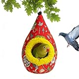 Nid d'Oiseau destiné à la Cage,Anti-Picage,Habitat Pour Oiseaux | convient à la Maison, au Lit d'Hiver, à l'Inséparable, Calopsitte, Conure, Canari, Chardonneret