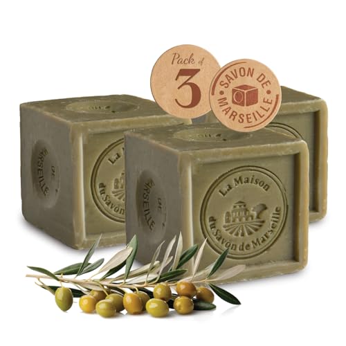 La Maison du Savon de Marseille - Authentic Olive Oil Soap Cube 3 x 3.5 oz