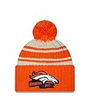 New Era Denver Broncos NFL 2022 Sideline Sport Knit Chrome White Orange Beanie - One-Size
