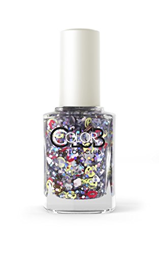 Color Club Nail Lacquer Nailmoji, Holographic Glitter Sup?, 0.5 Fluid Ounce