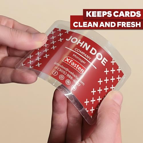 xfasten selbstdichtend Laminierfolien Business Card Größe, 9,5 Mil und hartem selbst Laminieren Business Karten Beutel (25 Stück)