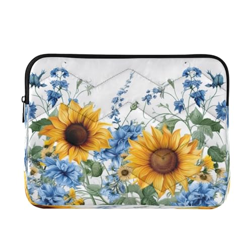 Funda para portátil Rural con girasoles, 13-14 pulgadas miniatura 1
