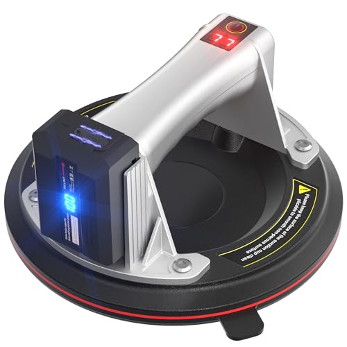 Electric Vacuum Suction Cup Lifter 8"-600lbs Max Load