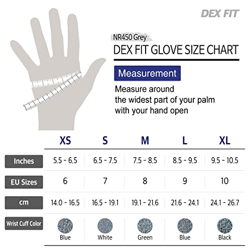 Image of DEX FIT Warm Fleece Work Gloves NR450, Comfort Spandex Stretch Fit, Power Grip, Thin & Lightweight, Durable Water-Based Nitrile Rubber Coating, Machine Washable, Grey X-Large 1 Pair