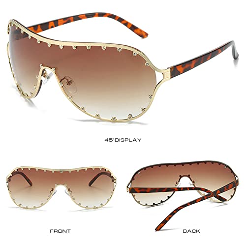 Y2k Shiny Rhinestone Sunglasses For Women Men One Piece bling glasses Fashion Metal Diamond Sunglass Retro Eyewear2