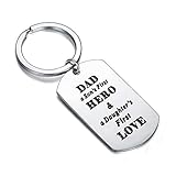 Dad Schlüsselanhänger Stiefvater Geschenke Vatertag Geschenke Vater Geschenke von Son Tochter Dog Tag Familie Schlüsselanhänger Geburtstag Schmuck Weihnachtsgeschenk Männer Geschenke