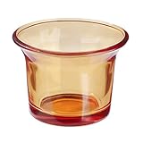 Teelichtglas Orange, Kerzenglas, 10 Stk.