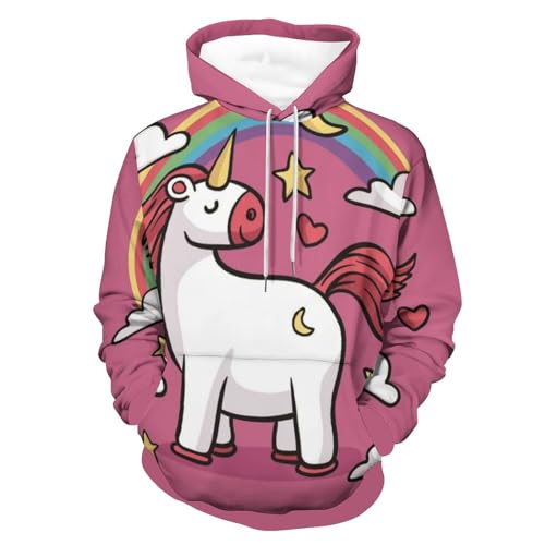 Sweat à capuche licorne lune étoiles UMENG pour soirée cocooning