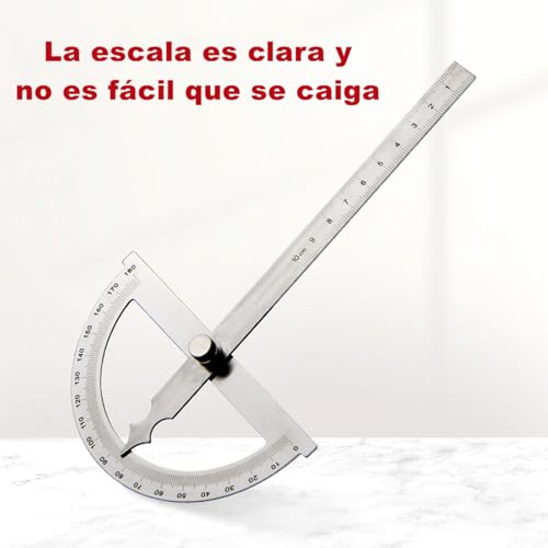 Transportador de acero inoxidable con regla de 15cm para medición precisa miniatura 3