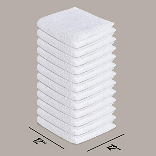 Softolle 100% Cotton Ring Spun Wash Cloths – Bulk Pack Of Washcloths – 12X12 Inches – Wash Cloth For Face, Highly Absorbent, Soft And Face Towels (White, 24 Pack) #TOP7
