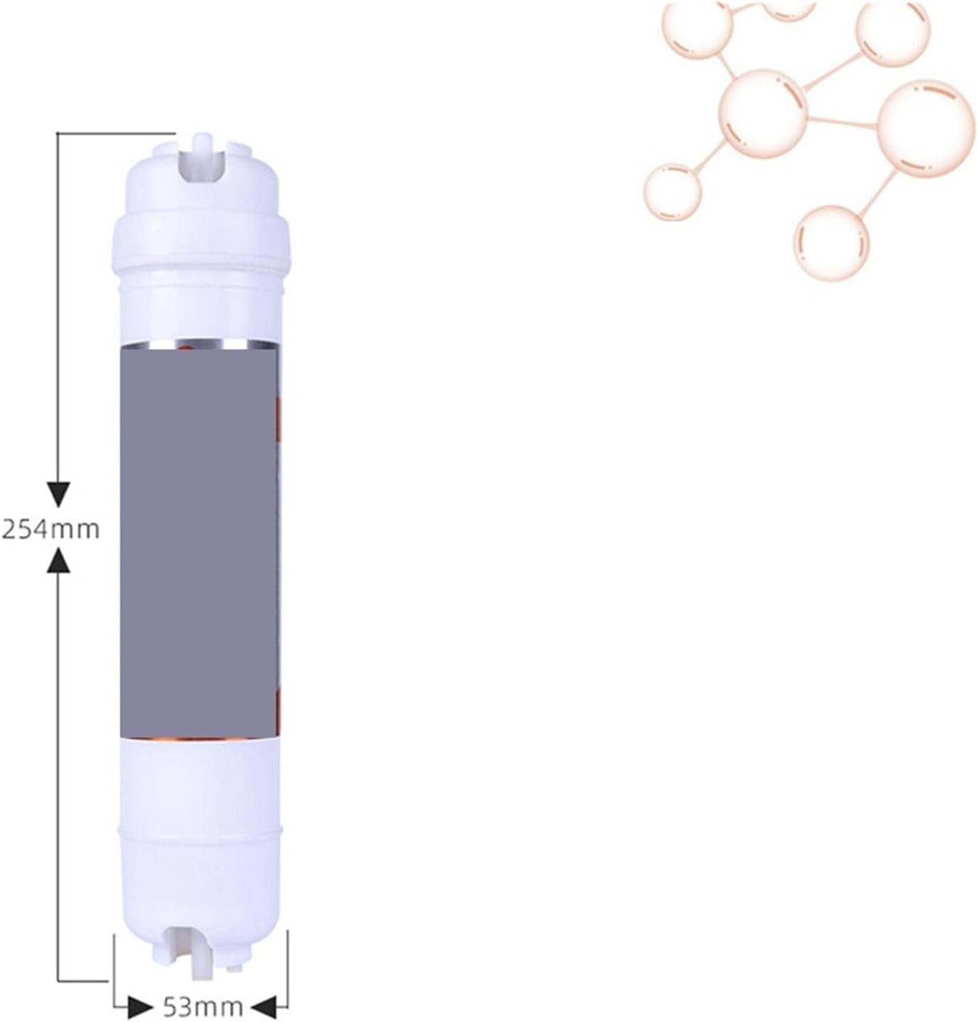 2Pcs 8Inch 1/4Inch Water Purifier Filter Quick Connect Elements UF Ultrafiltration Membrane Integrated