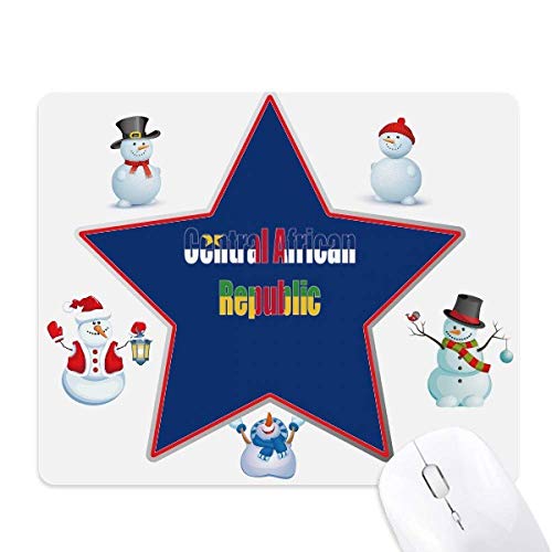 Tapis de souris Afrique centrale Noël, le cadeau idéal avec bonhomme de neige