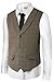 Hanayome Men's British Style Slim Fit Chain Point 4 Button Patry Dress Vest VS09£¨Brown,M