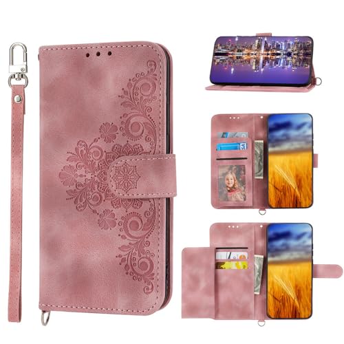 Housse iPhone 13 rose avec porte-carte pour sorties citadines