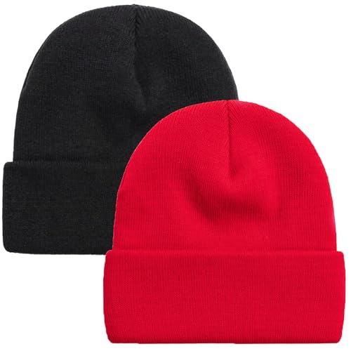 Image of ZOORON Beanie for Men Women Warm Winter Hat Unisex Soft Knit Cuffed Beanie
