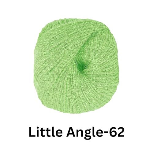 Image of VCR 4 Ply Mint Green Little Angle Yarn, 25 Grams, 92 Meters Length, 100% Acrylic Soft Baby Knitting Yarn for Crochet, Newborn Sweaters, Soft Baby Socks, Mittens and Leggings, Pack of 1