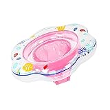 Baby Schwimmring, Schwimmreifen Baby mit Sicherheitssitz, Schwimmen Float Kinder, Aufblasbarer Baby Pool Floats, Schwimmtrainer Spielzeug für Kinder ab 6-36 Monate, Rosa