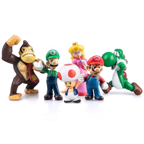 6 Stück Kuchen Deko Figuren Set, Figuren Deko, Minifiguren Tortendeko...