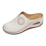 Femme Sandales Sandales Femme Été Compensées Cuir Tongs Confortable Pas Cher Orthopédiques Sandale À Bout Ouvert Semelles Souple Chaussures Mules Boucle Et Sabots Bout Ouvert Cuir Été Plates En Liège