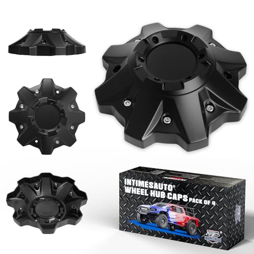 InTimesAuto 4-Pack Center Caps for Fuel Offroad 1002-53B M-447 8-Lug Matte Black