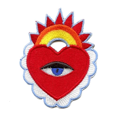 Evil Eye Sun in Sky Patch Spiritual Karma Embroidered Iron On