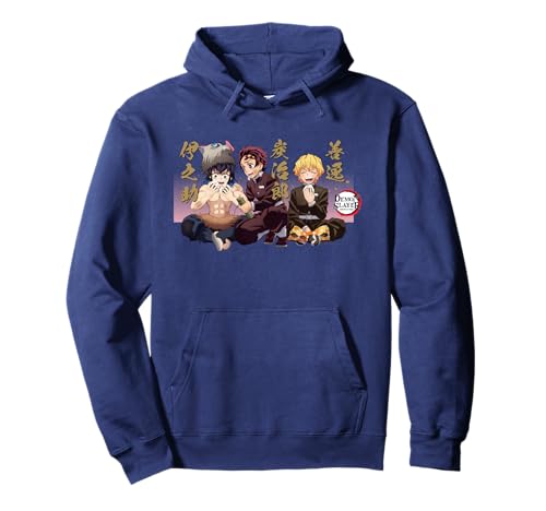 Demon Slayer: Kimetsu no Yaiba Tanjiro Zenitsu Eating Scene Pullover Hoodie