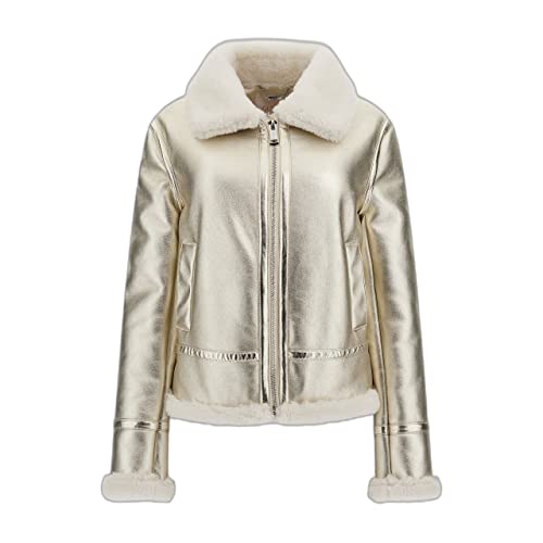 GUESS Damen Winterjacke Rosalie gold/weiß L