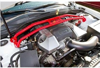 Black Twin Tube Strut Tower Brace Bar For:2011-2015 Camaro